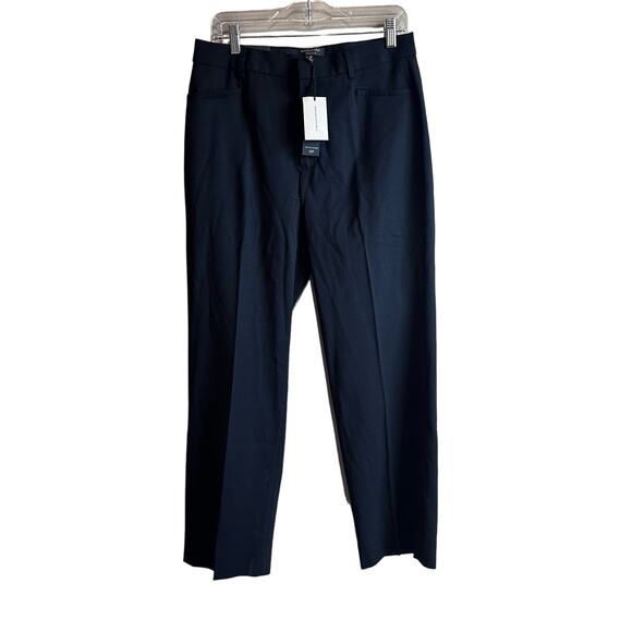 Banana Republic Petite Siena Straight Wool Pant Black 10 445616 - Picture 2 of 10